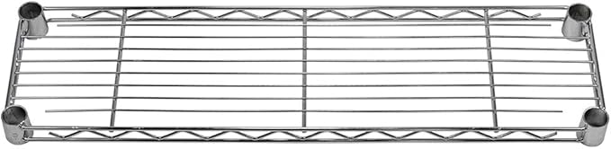 Shelving Inc. 8"d x 30"w x 34"h Chrome Wire Shelving with 3 Tier Shelves, Weight Capacity 800lbs, Evenly Distributed