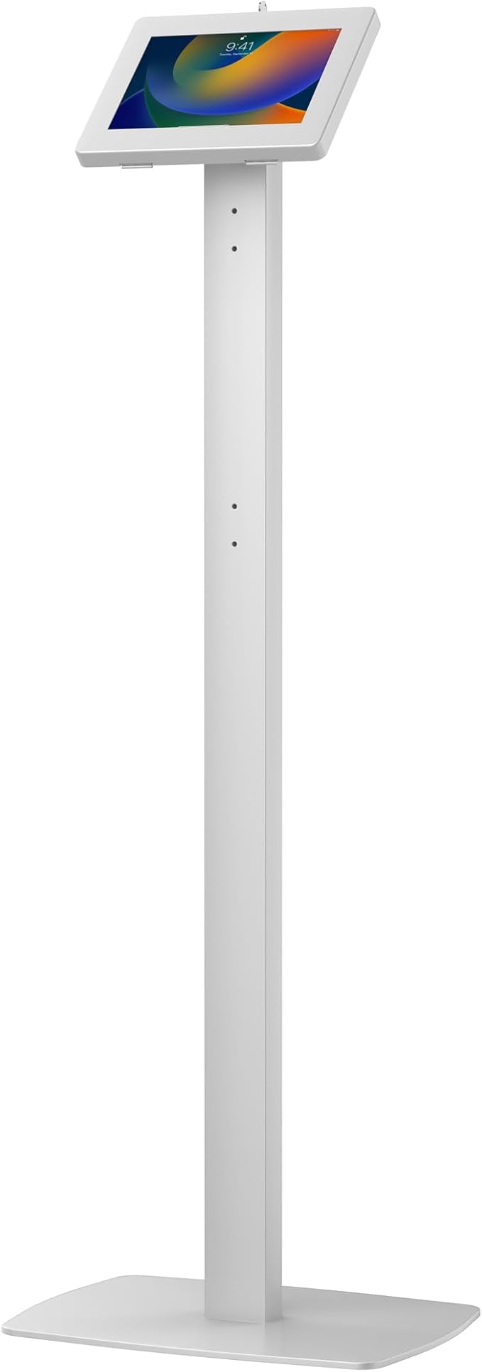 CTA Digital Thin Tall Floor Stand Standing 360 Degree Kiosk Display Tablet Holder with Charger Access & Lock for iPad 11 (A16)-Pro 11-inch M4 Air 11-inch M3- iPad 10th Gen - Galaxy Tab & More Tablets