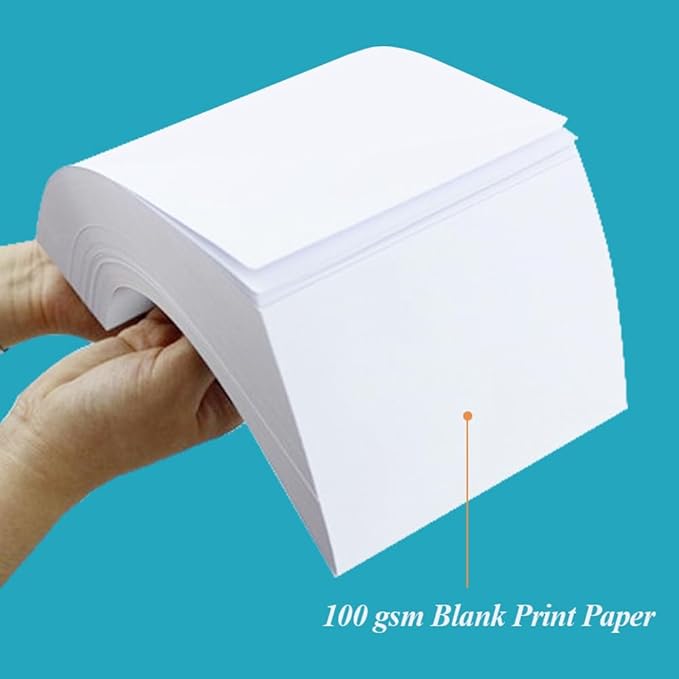 (5-Pack) 11" x 17" Blank Print Paper, 225Sheets/450Pages Blank Loose-Leaf Paper, Ledger Size Printing in Office, 100gsm Blank Paper