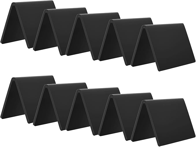 AITEE Mini Tabletop Chalkboard Signs - 10 Pack Acrylic Mini Chalkboards for Food, Weddings, Birthday Parties, Buffet, Bakery