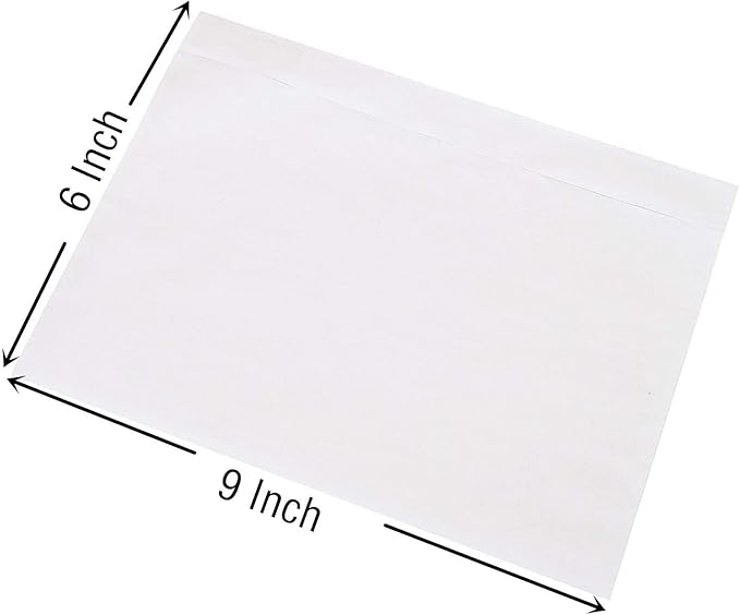 Packing List Envelopes, Clear 6” x 9” Self Adhesive Shipping Labels Envelope Pouches 1000 pack