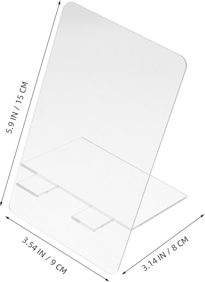 Generic 3pcs Acrylic Writing Memo Boards with Stand 9X15Cm Dry Erase Desktop Message Boards for Office and Student Use