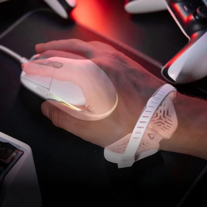DELTAHUB Carpio G2.0 - Advanced Ergonomic Right-Handed Gaming Wrist Rest for Mouse - Superior Support for Serious Gamers - Anti-Fatigue, Smooth Glide (Large, Right, White)
