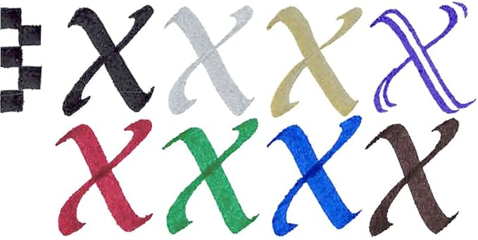 Speedball Elegant Writer Calligraphy 6 Marker Set, Assorted Colors, 3.0 mm Chisel Nib Tip Pens for Drawing, Journaling, and Scrapbooking
