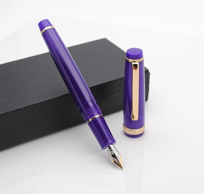 JINHAO 82 Fountain Pen (Transparent Navy Blue,Fine Nib 0.5mm)