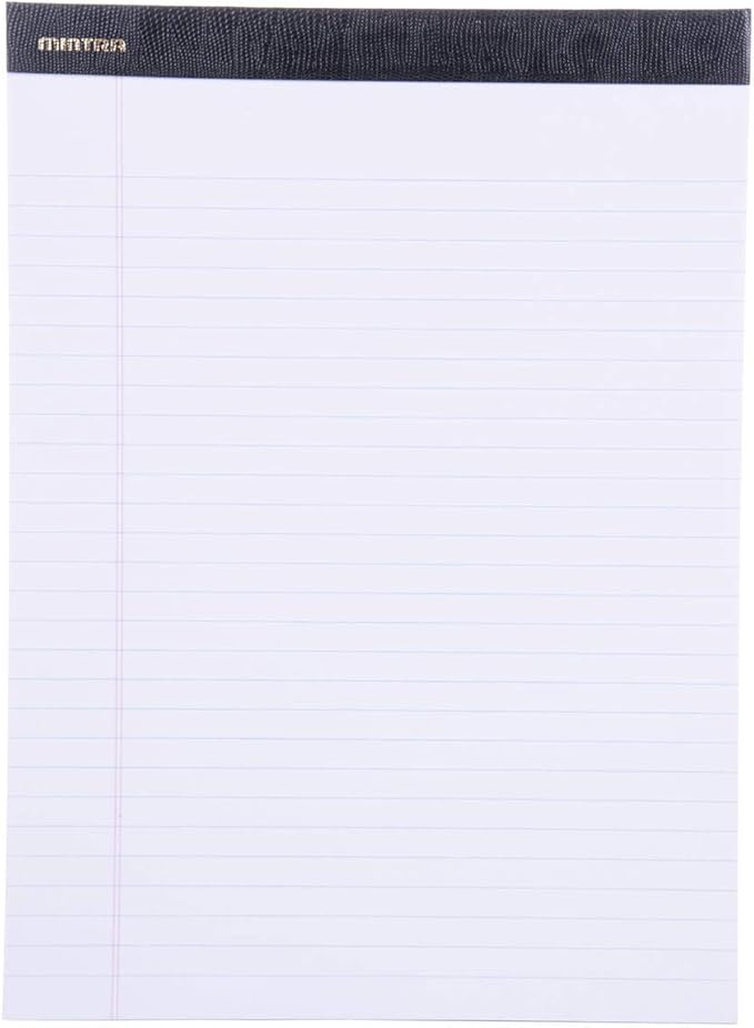 Mintra Office Legal Pads (Double Pad 3pk (White), 8.5in x 11in (Wide Ruled))
