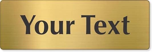 SmartSign Custom Brass Sign - 2" x 6", 40 mil REAL Bugle Brass Metal, Personalized Name Door Sign, Heavy-Duty Premium Engraved Door/Wall Mount Plaque for Business/Office, Gold and Black
