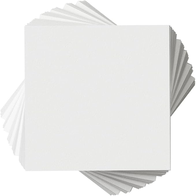 Reskid White Cardstock Thick Paper - Blank Heavy Weight 110 lb Cover Card Stock - 100 Pack (12x12, Inches)