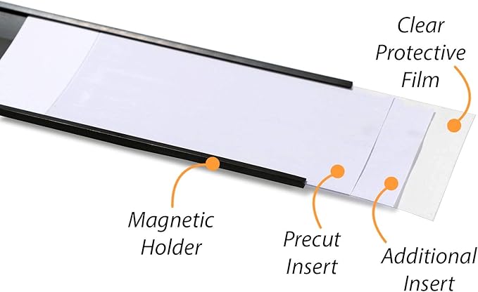 SmartSign Magnetic 'C' Channel Label Holders | 2.5" x 6" Pack of 10