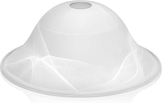 Huquary Lamp Glass Shades for Floor Lamp Elegant Cover Light Fixture Shade Light Fixture Replacement(9.5 x 4.2 x 1.63 Inch,Stylish White)