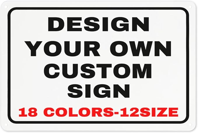 Custom Metal Personalized Signs With Photo Text Logo - Wall Decorative House Signs For Business & Home