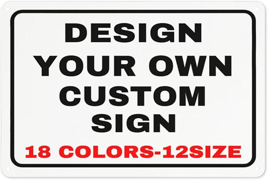 Custom Signs Outdoor Metal Personalized Signs With Your Photo Text Logo Custom Wall Decorative House For Business Workplace Office Home