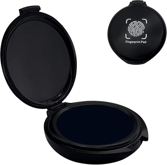 Fingerprint Ink Pad,Blue Thumbprint Ink Pad for Notary Supplies Portable Fingerprint Kit for Identification Security ID Fingerprint Cards Law Enforcement Fingerprint Stamp Ink Pad