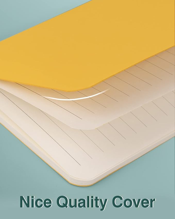 Lzerking Mini Notepads Notebooks Bulk 36 Pack Small Pocket Journal-Yellow Cover for Kids 3.5 x 5.5 Inches, 30 Sheets/60 Pages,It Will Be Great Christmas Presents