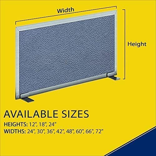 OBEX Acoustical Free Standing Privacy Screen, Cubicle Accessories Desk Privacy Panel, Desk Dividers for Office, Office Furniture Partitions Portable Sound Proof Dividers, 24" x 36", Twilight