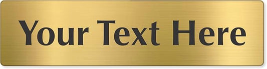SmartSign Custom Brass Sign - 2" x 8", 40 mil REAL Bugle Brass Metal, Personalized Name Door Sign, Heavy-Duty Premium Engraved Door/Wall Mount Plaque for Business/Office, Gold and Black