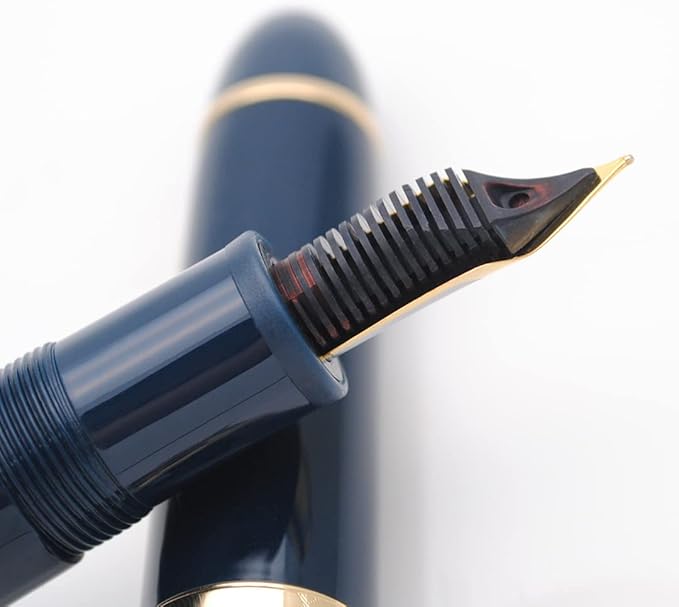 JINHAO X159 Fountain Pen (F Nib 0.5mm, Dark Blue with Gold Clip)