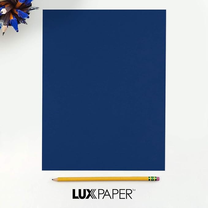 LUXPaper 8.5" x 11" Cardstock | Letter Size | Navy Blue | 100lb. Cover (183lb. Text) | 50 Qty