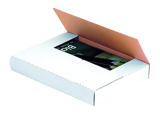 Tape Logic TLM1BK Easy-Fold Mailers, 11 1/8" x 8 5/8" x 2" White (Pack of 50)