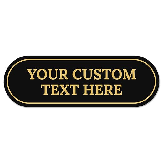 Custom Wall or Door Sign, Personalized Buble Plaque Engraved Message For Bussiness, Property And Home Indoor/Outdoor, 3x9 Inches, Made in USA by Sigo Signs
