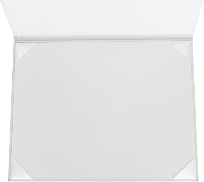 GraduationMall 8.5"x11" Smooth Padded Diploma Cover Certificate Holder White,12-Packs