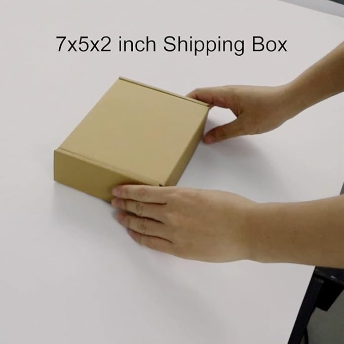 PHAREGE 7x5x2 inch Shipping Boxes Bulk 25 Pack Brown, Tab Lock Tuck Top Mailer Boxes for Packaging Small Business, Small Cardboard Gift Boxes for Wrapping Mailing Present