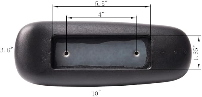 CHAHEKAI Office Chair Arm Replacement, PU Armrest Arm Pads Caps, Univeral 4" Mounting Hole, (Set of 2) Black with Screws Washer and Wrench