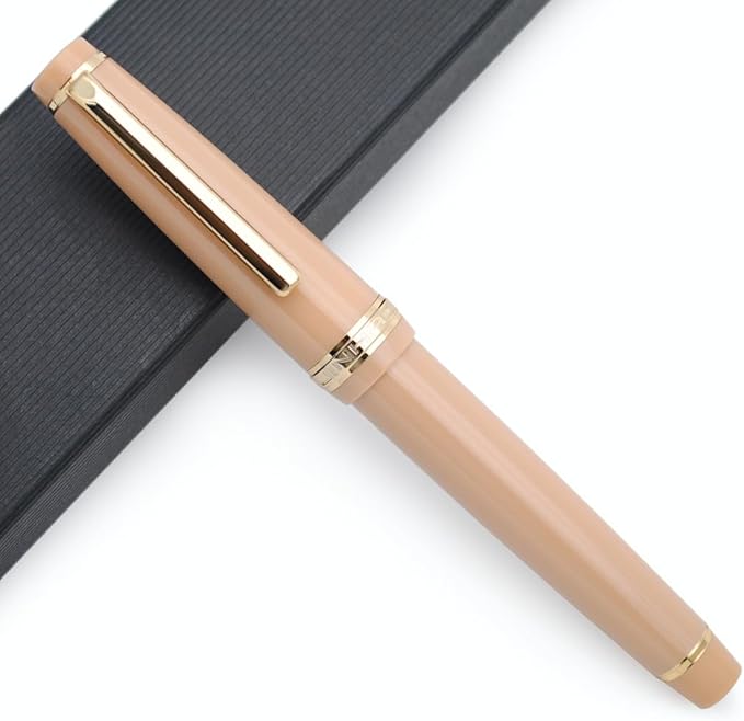 JINHAO 82 Fountain Pen (Milk Tea,Fine Nib 0.5mm)