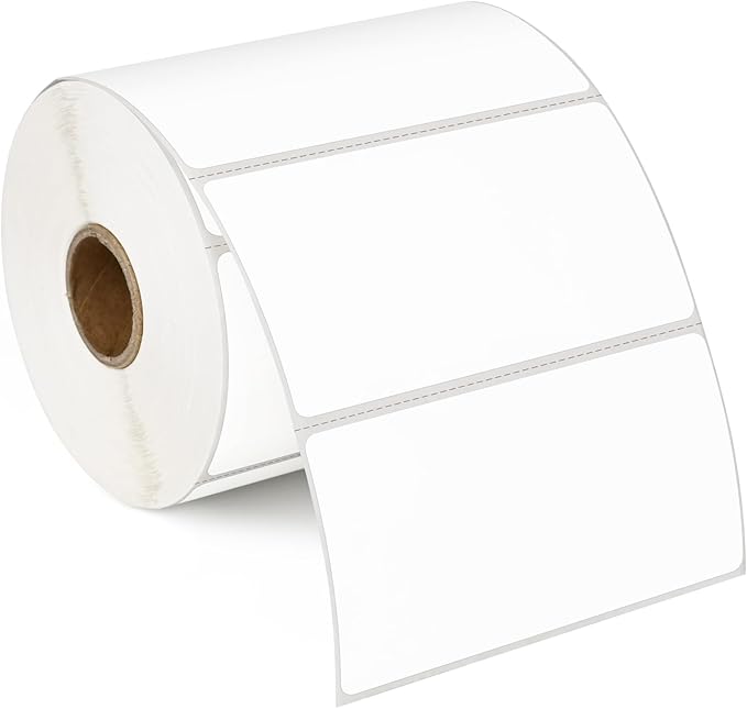 L LIKED 4" x 2" Blank Removable Labels with No Residue, Water and Oil Resistant, Use for Both Home and Office (1 Roll, 750 Labels)