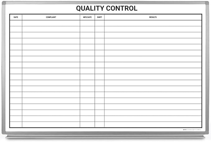Quality Control Whiteboard 60" x 40"