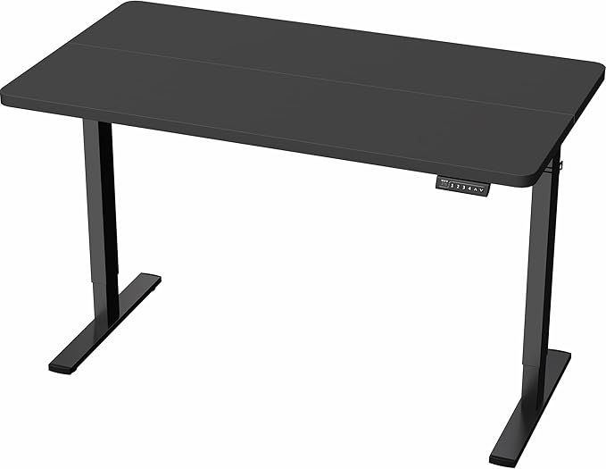 VIVO Electric 43 x 24 in Standing Desk, Memory Height Adjustment, 1B Series, Holds 220 lbs, Black Top, Black Frame, DESK-1B4B