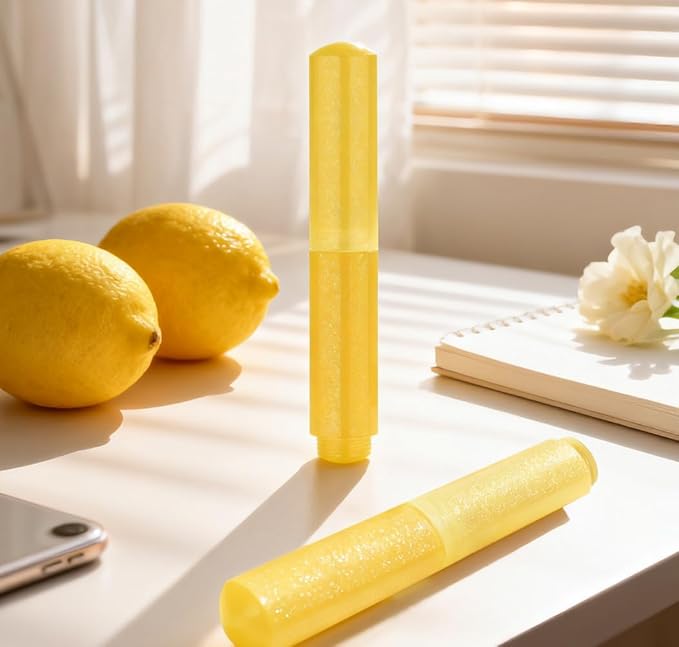 czxwyst Majohn Wancai 2.0 Mini Pocket-Size Eyedropper Fountain Pen (EF Nib 0.38mm, Lemon Yellow)