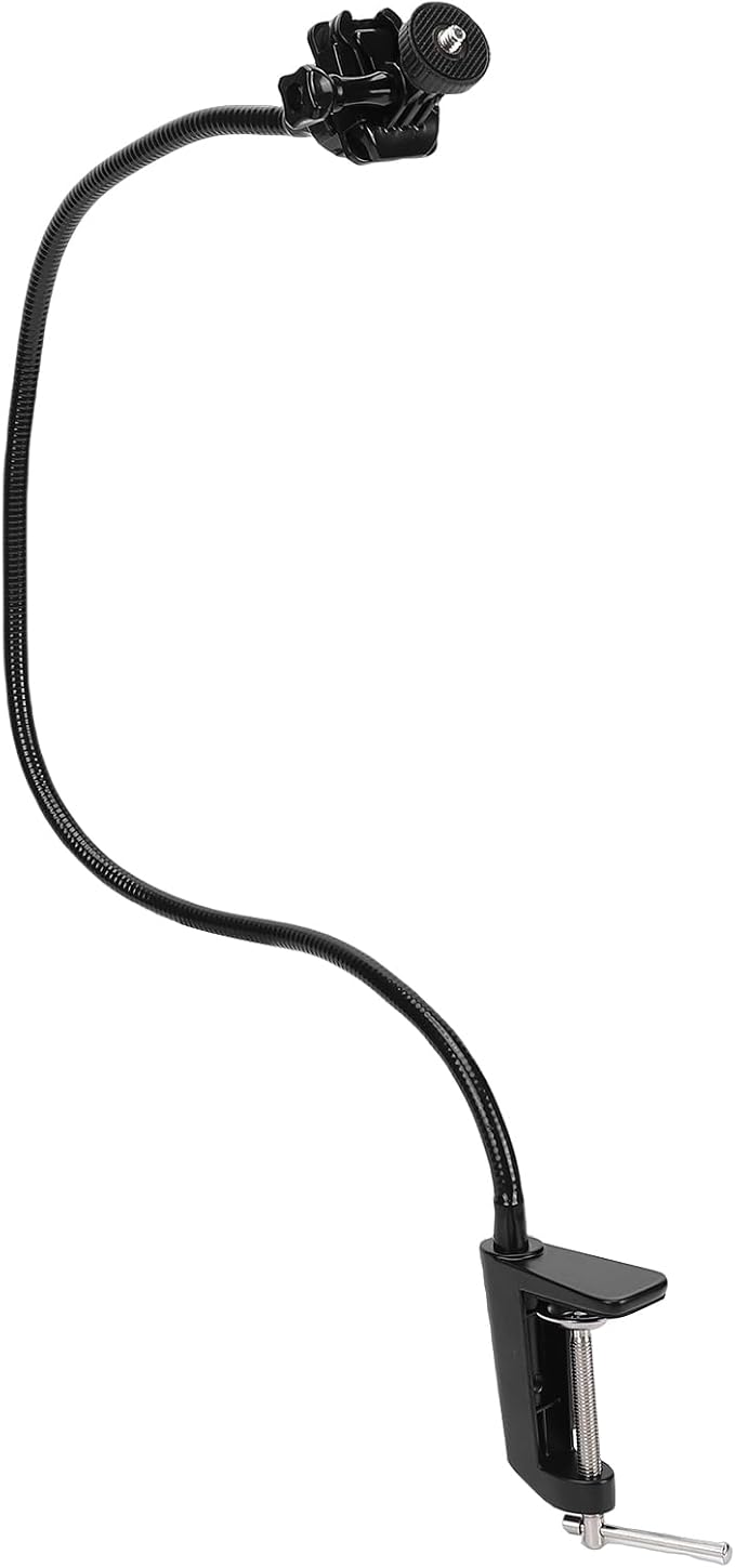 Tangxi Webcam Standfor Desk, Flexible Gooseneck Camera Stand with Standard 1/4" Screw, 360 Rotation Camera Mount for C922 C930e C920S C920 C615 C960 C920X and Other Devices (I Shaped Fixture Stand)