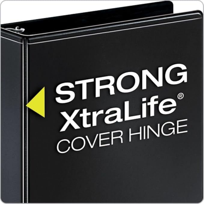 Cardinal 1.5 Inch 3 Ring Binder,Binder for School and Office, Durable D Ring, Assorted Colors, Black, Red, Blue, Green 4 Pack, Holds 375 Sheets (29300)