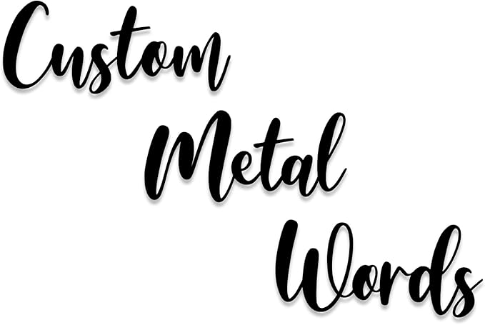 Custom Metal Words Custom Nursery Name Script Metal Sign Baby Name Sign Personalized Metal Wall Decor Custom Wall Decorations Metal Indoor or Outdoor Text Custom Wall Sign Personalized Metal Wall Art