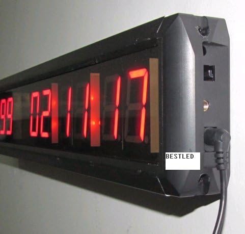 BESTLED Red Days Countdown Clock 10 Digits Count up 10000 Days Hours Minutes Seconds LED Large Digital Countdown Clock Aluminum Case