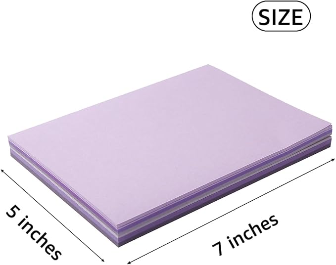 50 Sheets Colored Cardstock Paper 5 Colors, 250 GSM Heavy Card Stock for DIY Art Projects, Cards (Purple, 5x7)
