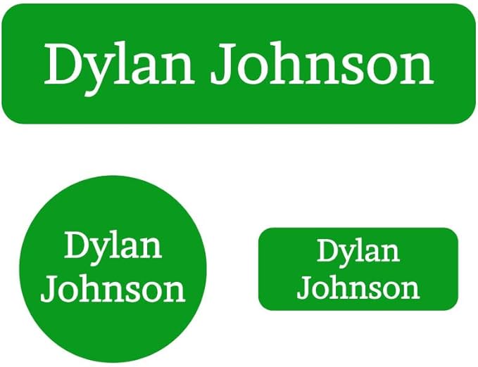 Name Bubbles - Basic Daycare Name Stickers for Kids (102 Count) - Personalized Waterproof Name Labels for School Supplies, Clothing Tags, Baby Bottles, All Ages - Washable Stick-On Labels (One Color)
