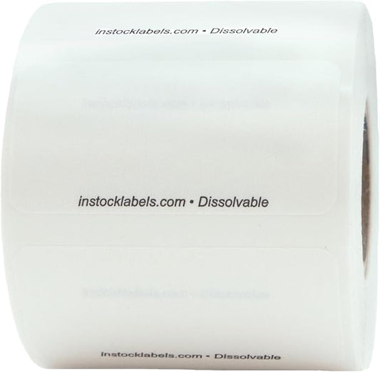 Dissolvable Blank Shelf Life Labels for Food Rotation Prep 1 x 2 Inch 500 Adhesive Stickers