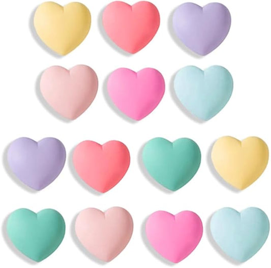 Aoxsie 28pcs Decorative Cute Push Pins Multicolored Heart Thumbtacks Thumb Tacks Pushpins for Bulletin Cork Boards Office Products