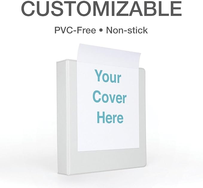 Cardinal 3 Ring Binder, 1 Inch Premier Easy Open Binder, ONE-Touch Locking Slant-D Rings, 250-Sheet Capacity, ClearVue Cover, PVC-Free, White (10300CB)