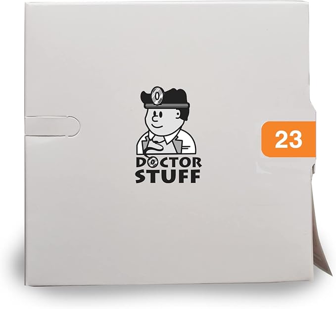 2023 MINI Year Stickers, Doctor Stuff 2023 Chart Stickers, Orange Colored, Ames Small Style, USA Made Year Stickers for End Tab File Folders, 500/Roll, 1 Roll, 1/2" x 1-1/2"