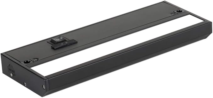 LED Under Cabinet Lighting Hardwired - 3CCT 9 Inch Black Finish - Undercabinet Lights for Kitchen - Linkable Undercounter Dimmable Plug in Light or Hard Wired - Under Counter Fixture Direct Wire