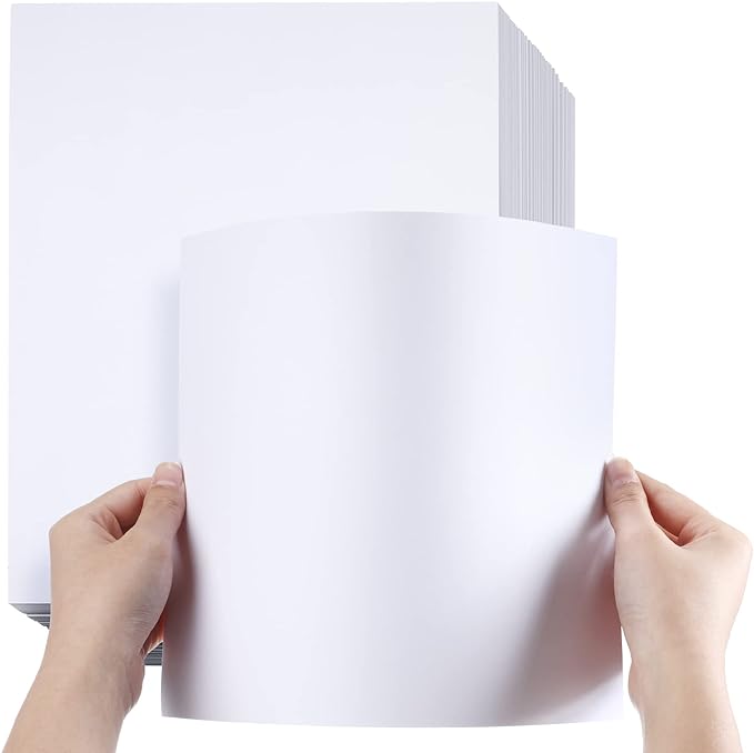 Fainne 200 Sheets 8.5 x 11 Inches Card stock Thick Paper Heavyweight Card Stock Printer Paper 250 GSM 92 lb Cover 170 lb Text for Invitations Menus Crafts DIY Projects(White)