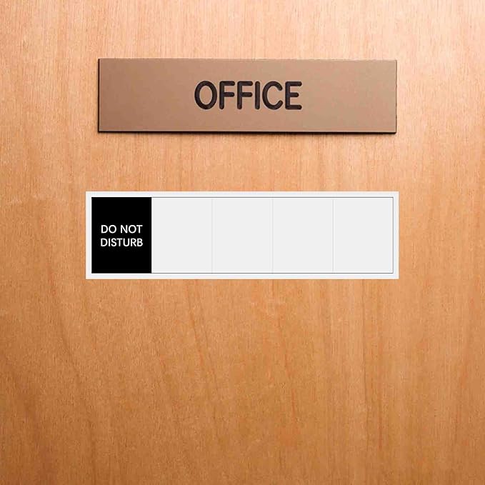 Office Door Sign,Privacy Sliding Message Sign,Do Not Disturb/Please Knock/Out of Office/in a Meeting/Working Remotely Indicator, That Lets Others Know Whether You're Available Or Not For Business-Acrylic,10 X 3 inches
