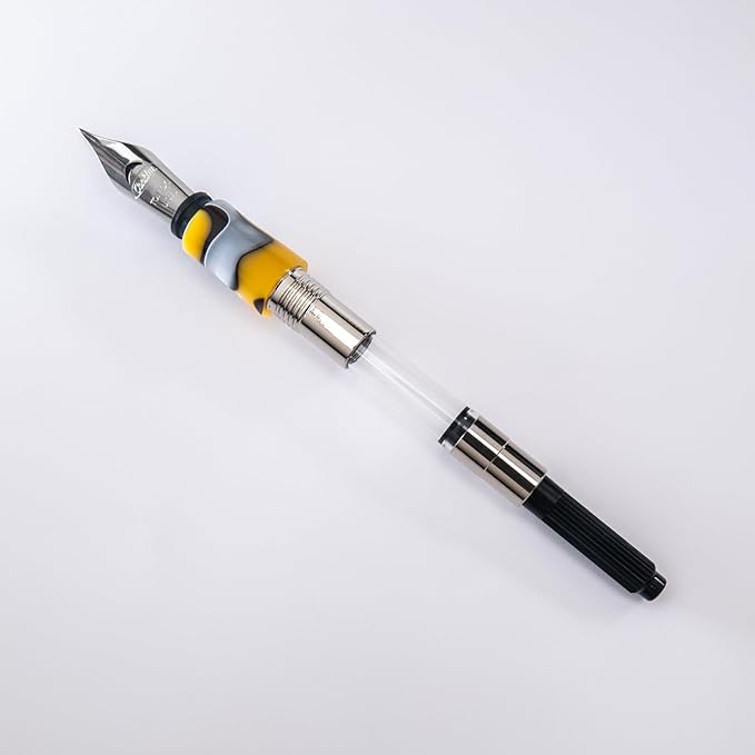 Conklin All American Fountain Pen in Yellowstone – Medium Nib, Unique Yellow, Brown & White Design – Ideal Gift for Professionals & Pen Collectors