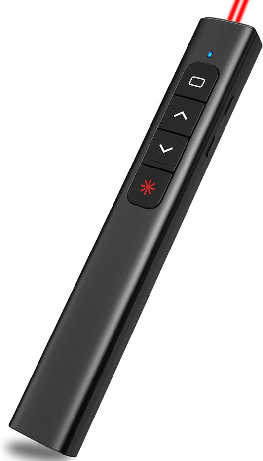 USB Type C Wireless Presentation Clicker with Volume Remote Control, Presenter Remote & PowerPoint Slide Advancer for Mac, Computer, Laptop, Keynote, Google Slide