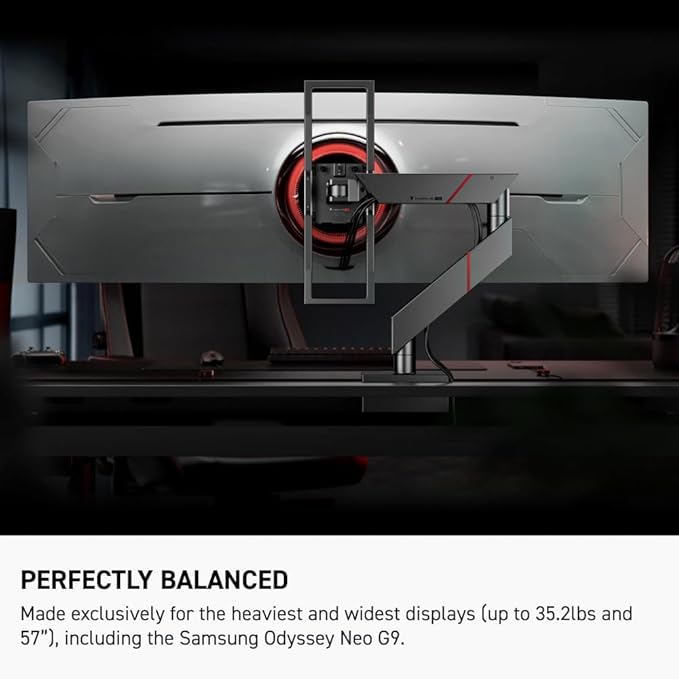 Secretlab Magnus Monitor Arm (Heavy Duty Edition) - Designed for Ultrawide Monitors - Up to 57 inches, 18 to 35lbs - Includes Heavy-Duty tilt Pivot