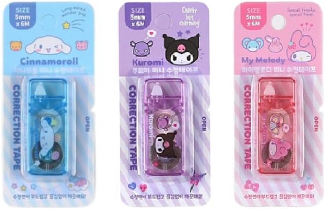 MSGlobal Cute Correction Tape, 3 Count