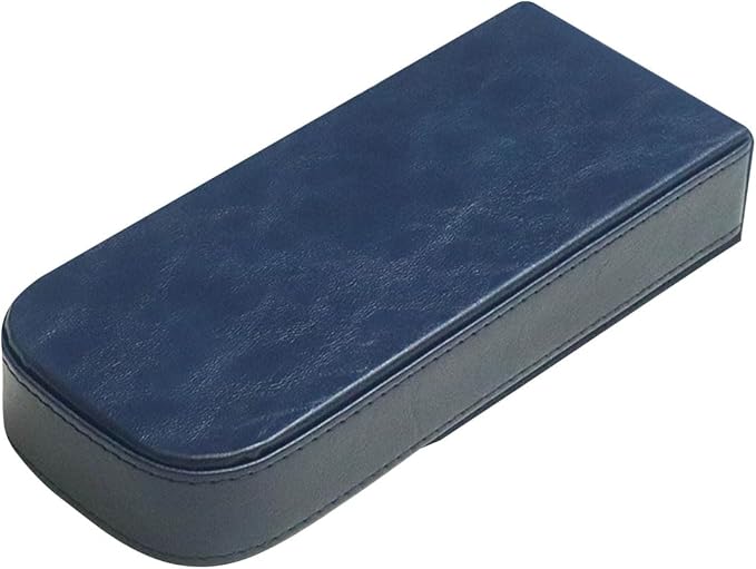 MIVLXLX Leather Triple Pen Case Pencil Pouch Holder for Three Fountain Ballpoint Rollerball Pens and Pencils Gift Choice for Man/Woman/Office (blue)